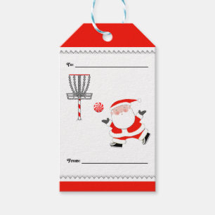 Étiquettes-cadeau Disque Golf Noël