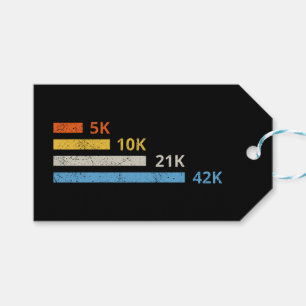 Étiquettes-cadeau Distances de course II - 5K 10K 21K 42K Marathoner