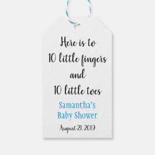 Étiquettes-cadeau Dix petits doigts dix petits orteils Baby shower