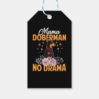 Étiquettes-cadeau Dog Mama Doberman N'A Pas Besoin De Momie Dramafun
