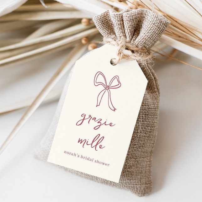 Étiquettes-cadeau Dolce Vita Mariage écriture manuscrite (Créateur téléchargé)