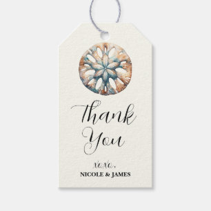 Étiquettes-cadeau Dollar de Sable Océan Éclaboussure Mer Aquarelle M