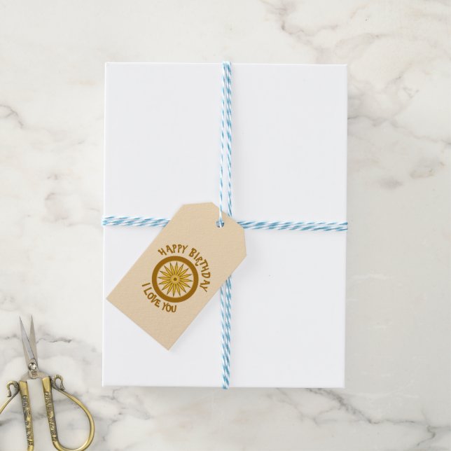 ÉTIQUETTES-CADEAU DON D'ANNIVERSAIRE POUR MAMAN, PAPA, MARI, FEMME (Avec de laficelle)