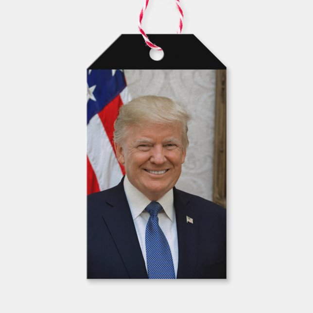 Étiquettes-cadeau Donald Trump Président des États-Unis Maison Blanc (Devant)