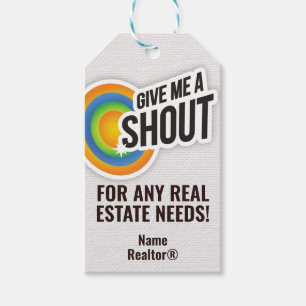 Étiquettes-cadeau Donne-moi un SHOUT ! Realtor Pop-By Apprécier Cade
