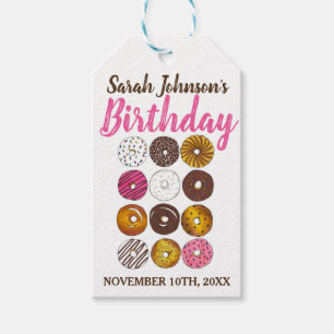 Étiquettes-cadeau Donut Doughnut Fête Anniversaire Brunch Vente de p