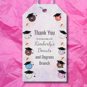 Étiquettes-cadeau Donuts et diplômes Graduation Brunch Merci