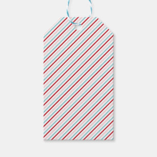 Étiquettes-cadeau Douce Rayure de Bonbon Rouge Rose Bleu Vacances/An