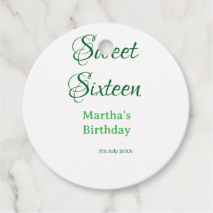 Étiquettes Cadeau Douce Seize nom date calligraphie boho rétro