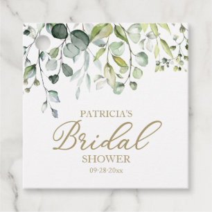 Étiquettes Cadeau Douce verdure Eucalyptus Aquarelle Baby Shower