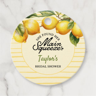 Étiquettes Cadeau Douceur de Mariée au Citron 