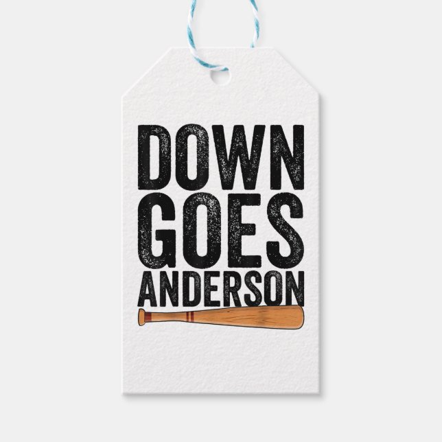 Étiquettes-cadeau DOWN GOLF ANDERSON FUNNY BASEBALL cadeau ANDERSON (Devant)