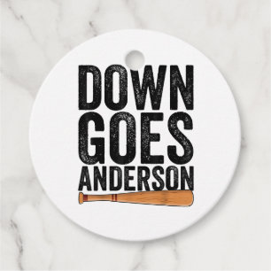 Étiquettes Cadeau DOWN GOLF ANDERSON FUNNY BASEBALL cadeau ANDERSON