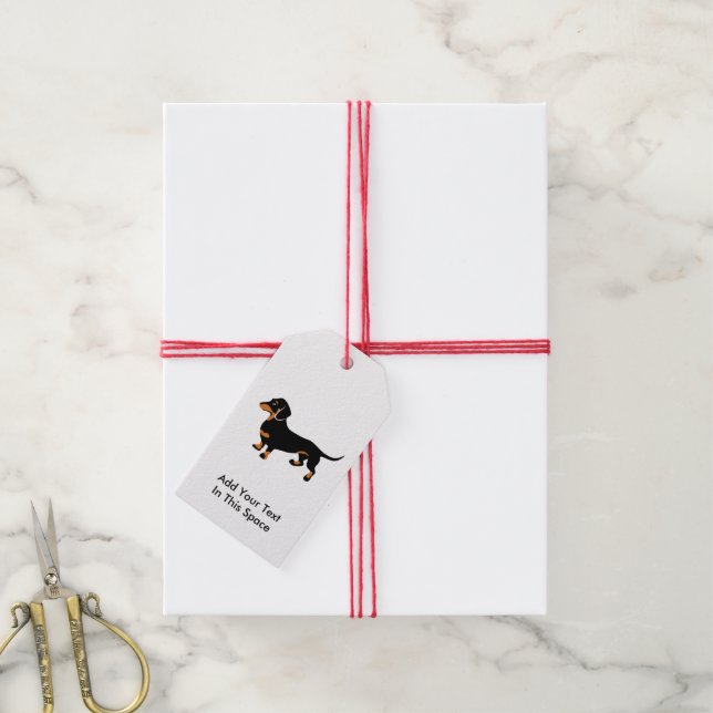 Étiquettes-cadeau Doxie Dog Love - Joli Petit Dachshund (Avec de la ficelle)
