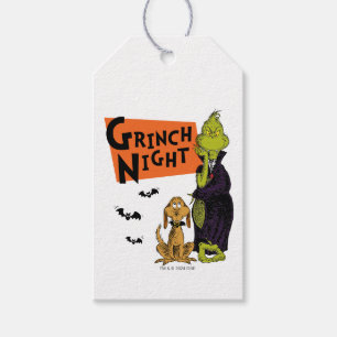 Étiquettes-cadeau Dr. Seuss Nuit Grinch Halloween Graphique