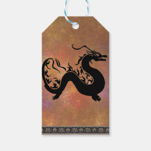 Étiquettes-cadeau Dragon asiatique
