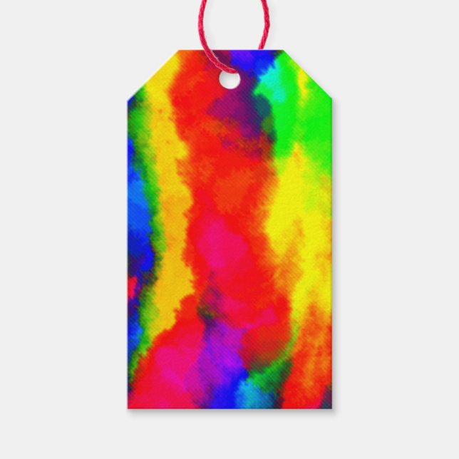 Étiquettes-cadeau Drapeau couleur Eau personnalisée teinture cadeau  (Devant)