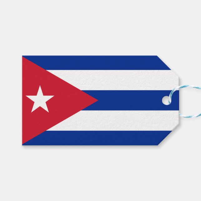 Étiquettes-cadeau Drapeau de Cuba (Devant (Horizontal))
