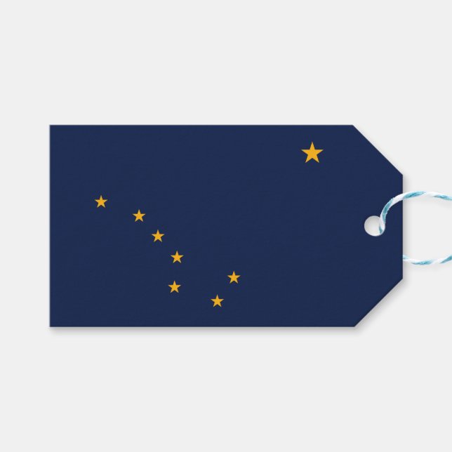 Étiquettes-cadeau Drapeau de l'Alaska (Devant (Horizontal))
