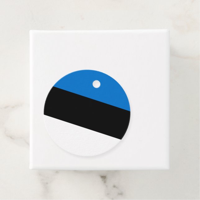 Étiquettes Cadeau Drapeau de l'Estonie (En situation)
