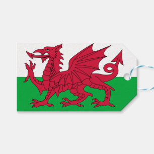 Étiquettes-cadeau Drapeau gallois (Pays de Galles) (Dragon gallois)