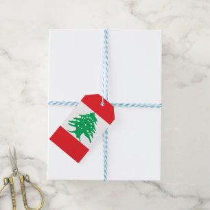 Étiquettes-cadeau Drapeau libanais