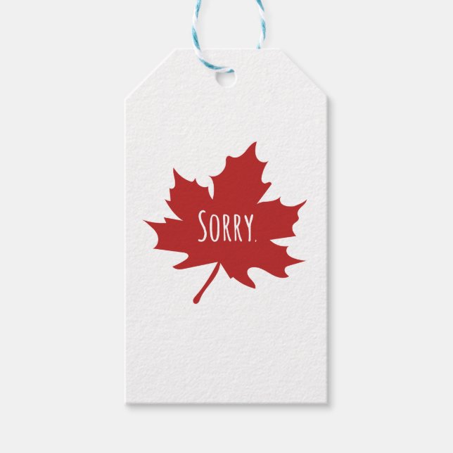 Étiquettes-cadeau Drôle Canadien (Devant)