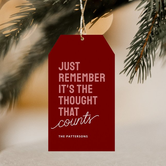 Étiquettes-cadeau Drôle de dire Noël rouge (Créateur téléchargé)