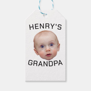 Étiquettes-cadeau Drôle personnalisé visage bébé