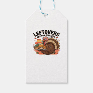 Étiquettes-cadeau Drôle Thanksgiving - Les Restes Sont Pour Les Quit