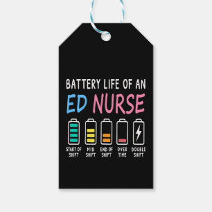 Étiquettes-cadeau Durée de vie de la batterie d'une infirmière des u
