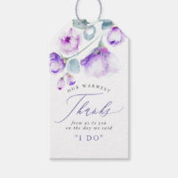 Dusty Purple Floral Élégant Mariage Merci
