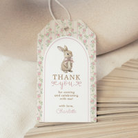 Dusty rose Vintage lapin Anniversaire fille Merci