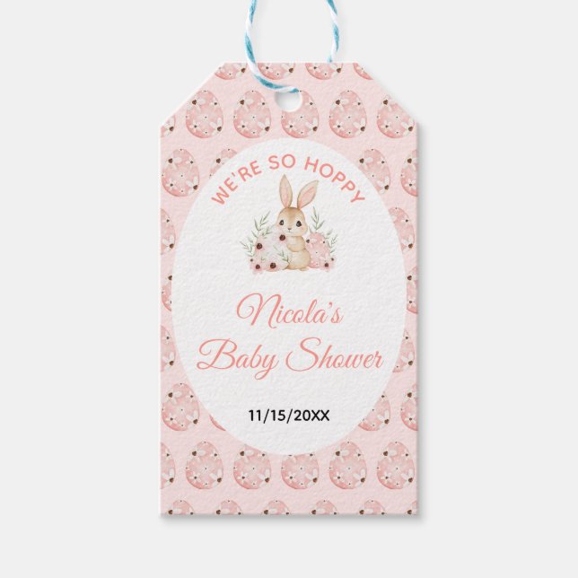 Étiquettes-cadeau Easter Bunny Baby Shower (Devant)