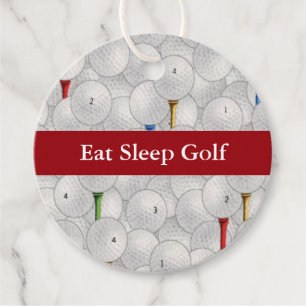Étiquettes Cadeau Eat Sleep Golf