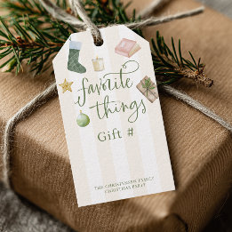 Étiquettes-cadeau Échange de cadeaux pour les objets favoris