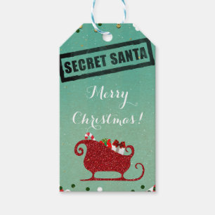 Étiquettes-cadeau Échange de cadeaux Secret Santa pour la fête de No