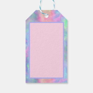 Étiquettes-cadeau éclaboussure d'aquarelle opale :