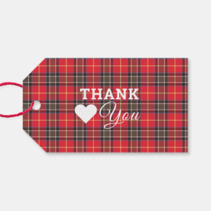 Étiquettes-cadeau écossais Tartan Plaid Celtic Merci Mariage