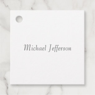 Étiquettes Cadeau Écriture manuscrite Nom de script Élégant Plaque s