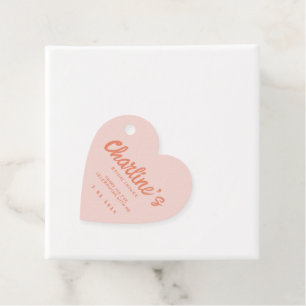 Étiquettes Cadeau Écriture manuscrite rose pastel Fête des mariées r