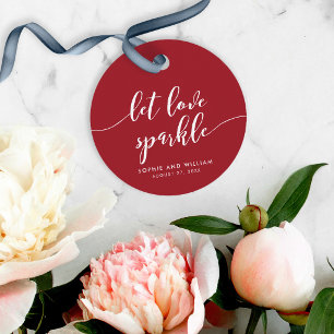 Étiquettes Cadeau Écriture Relaxante Faites Étinceler l'Amour Couleu