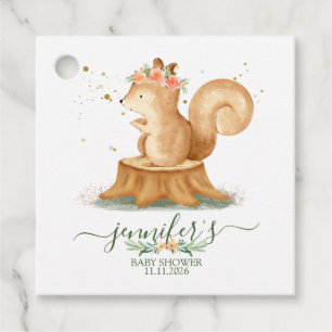 Étiquettes Cadeau Écureuil mignon faune bébé bonjour fête