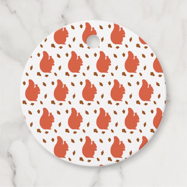 Étiquettes Cadeau Écureuil rouge (Devant)