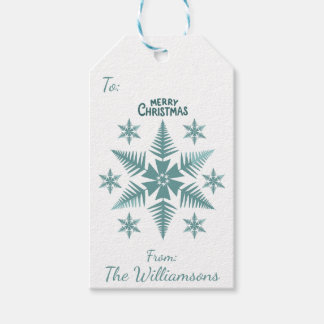 Étiquettes-cadeau Editable Snowflake Christmas/Holiday