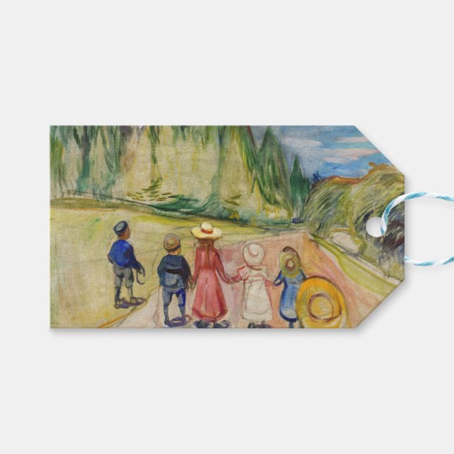 Étiquettes-cadeau Edvard Munch - La forêt Fairytale (Devant (Horizontal))