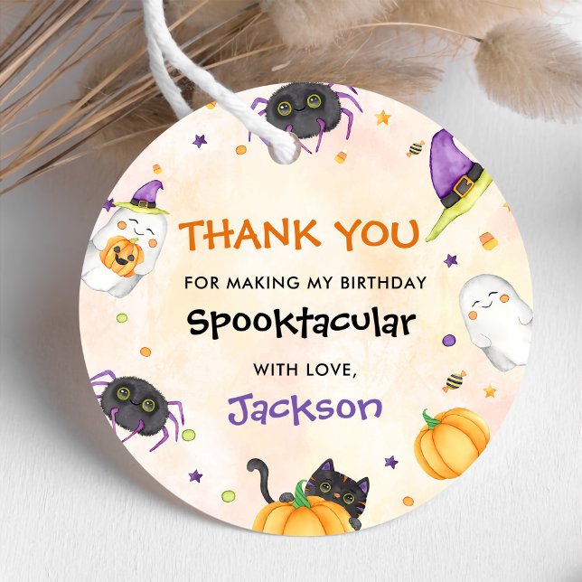Étiquettes Cadeau Éffrayant Un Halloween 1er Anniversaire (Créateur téléchargé)