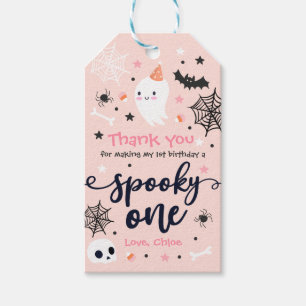 Étiquettes-cadeau Éffrayant Une Mignonne Halloween Ghost 1er Décor A