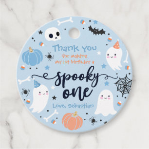 Étiquettes Cadeau Éffrayant Une Mignonne Halloween Ghost 1er Décor A