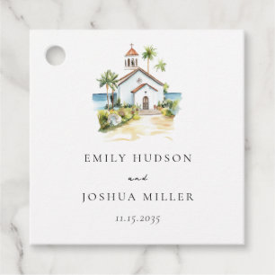 Étiquettes Cadeau Église catholique Mariage tropical